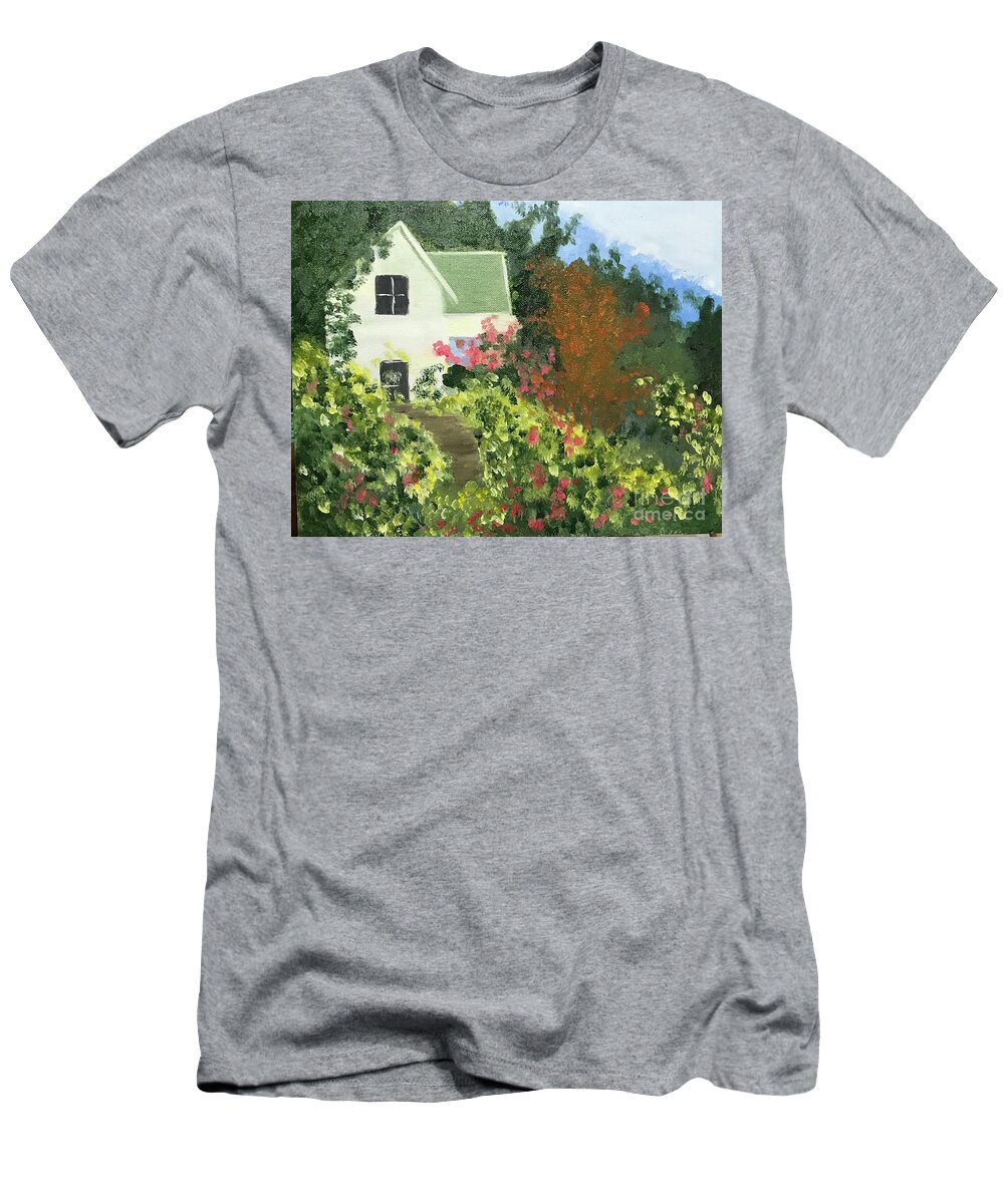 Origianl Art Work T-Shirt featuring the painting Country Home by Theresa Honeycheck