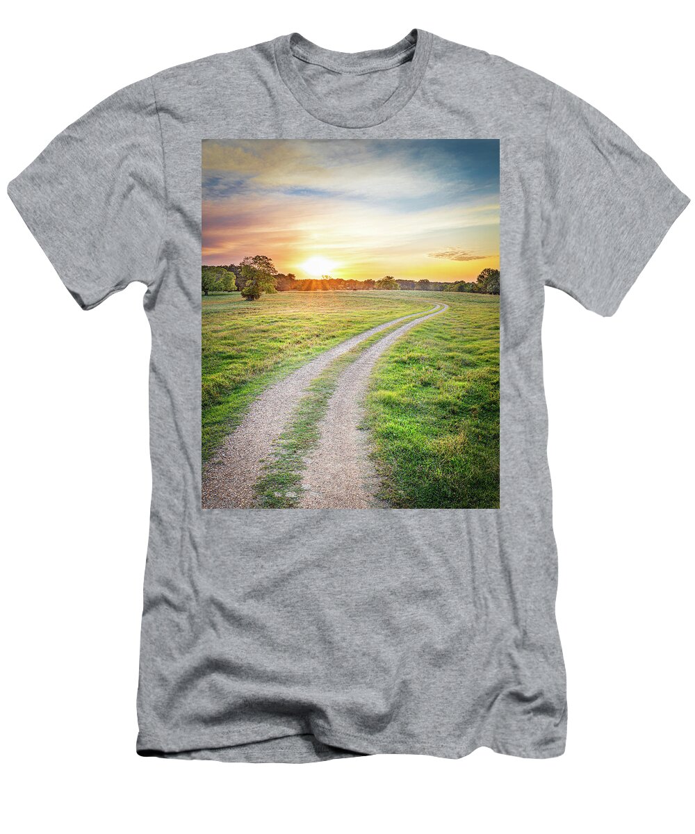 Sunset T-Shirt featuring the photograph Country Sunset by Jordan Hill