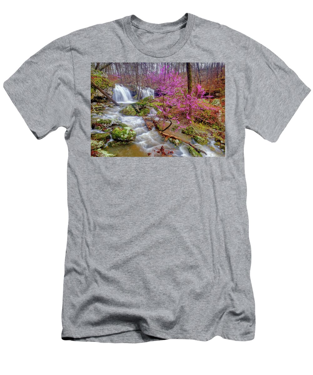 Waterfall T-Shirt featuring the photograph Cowards Hollow Shut-ins III by Robert Charity