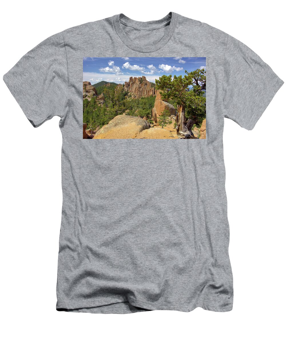 Colorado T-Shirt featuring the photograph Crags by Bob Falcone