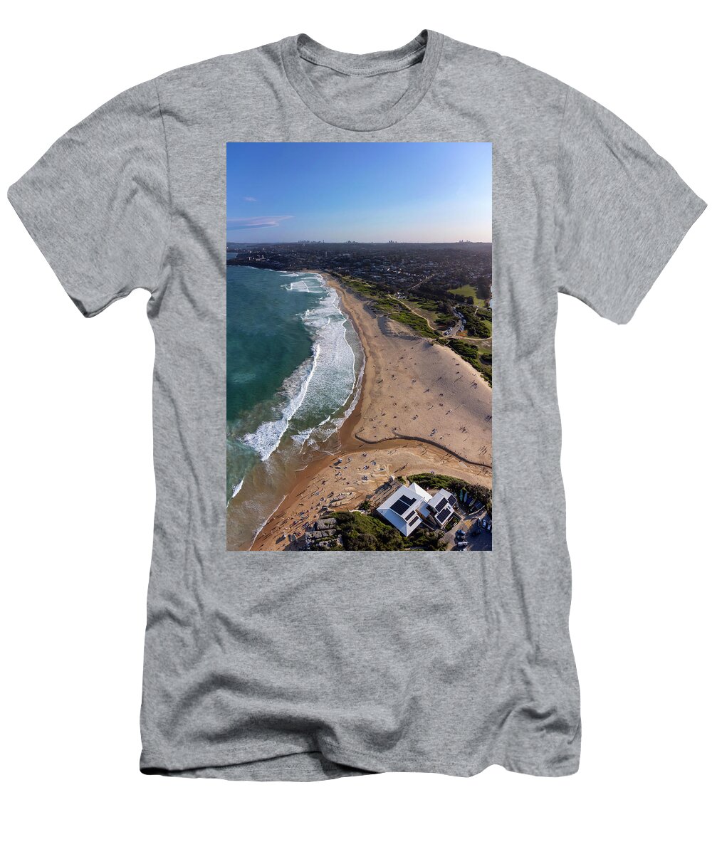 Summer T-Shirt featuring the photograph Curl Curl Beach Panorama No 3 by Andre Petrov