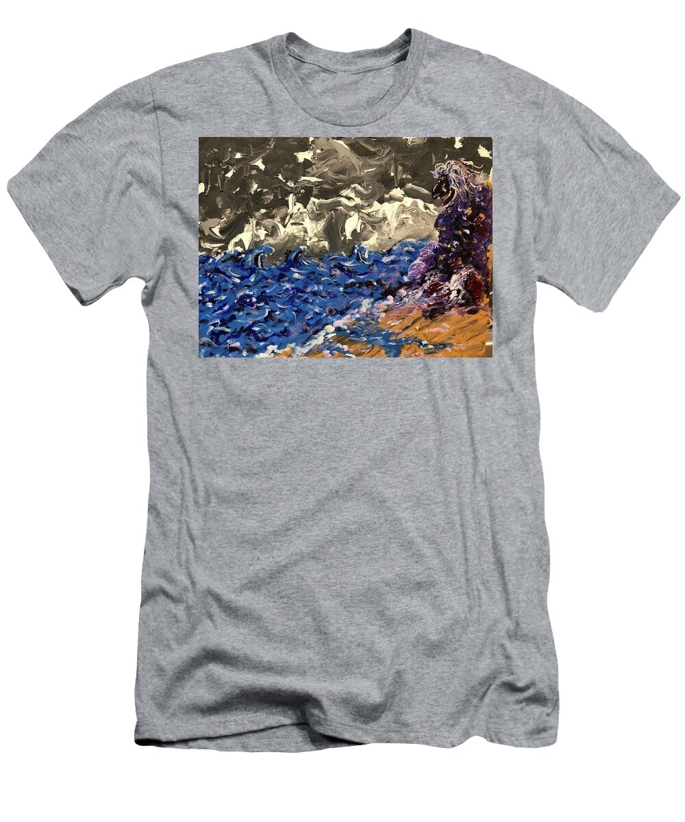 Cyhyraeth T-Shirt featuring the painting Cyhyraeth by Bethany Beeler