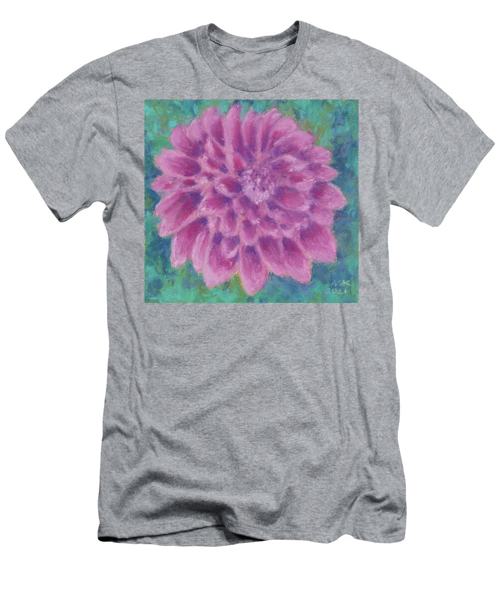 Dahlia T-Shirt featuring the pastel Dahlia by Anne Katzeff
