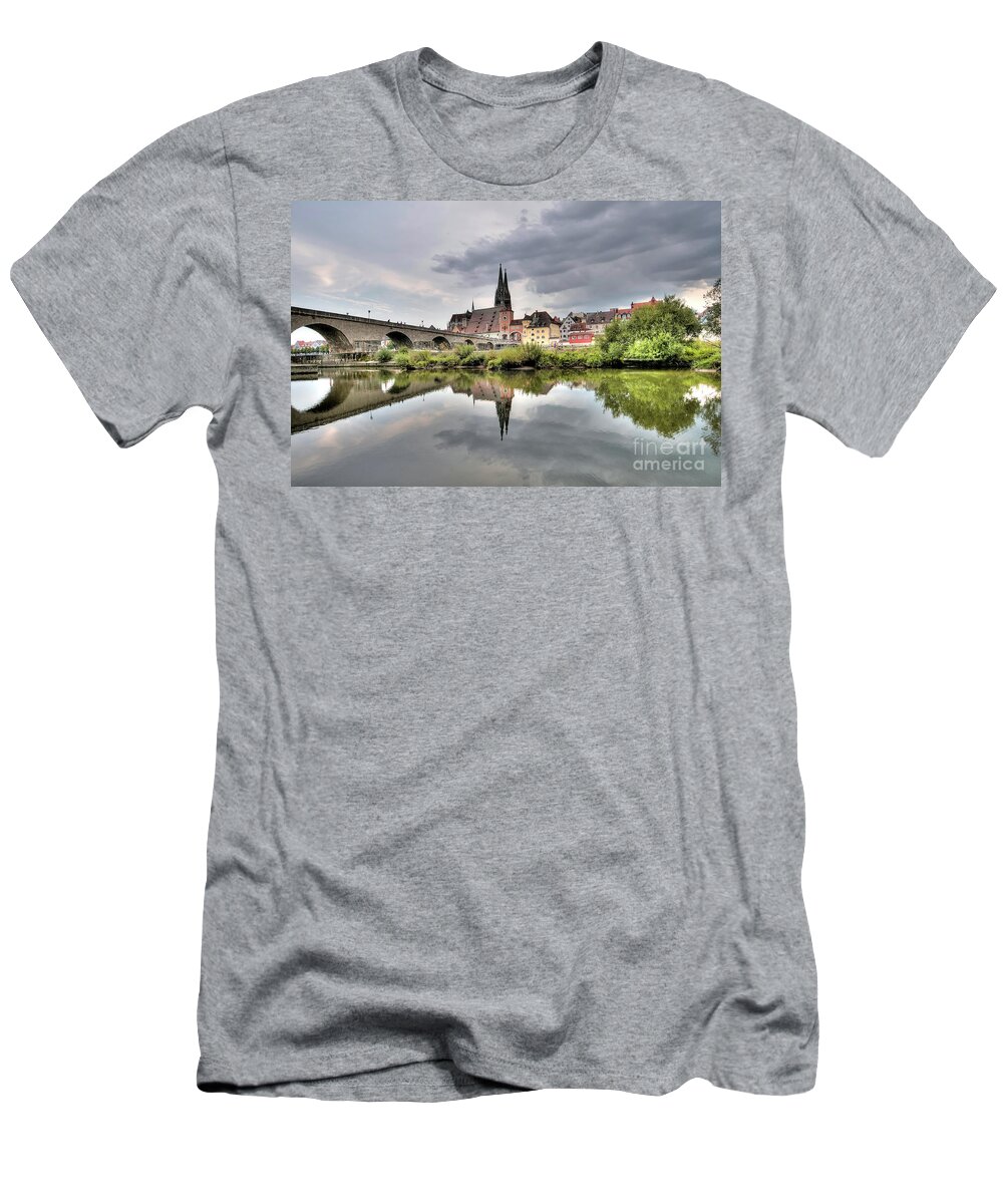 Danubio T-Shirt featuring the photograph Regensburg - Ratisbona - Germany by Paolo Signorini