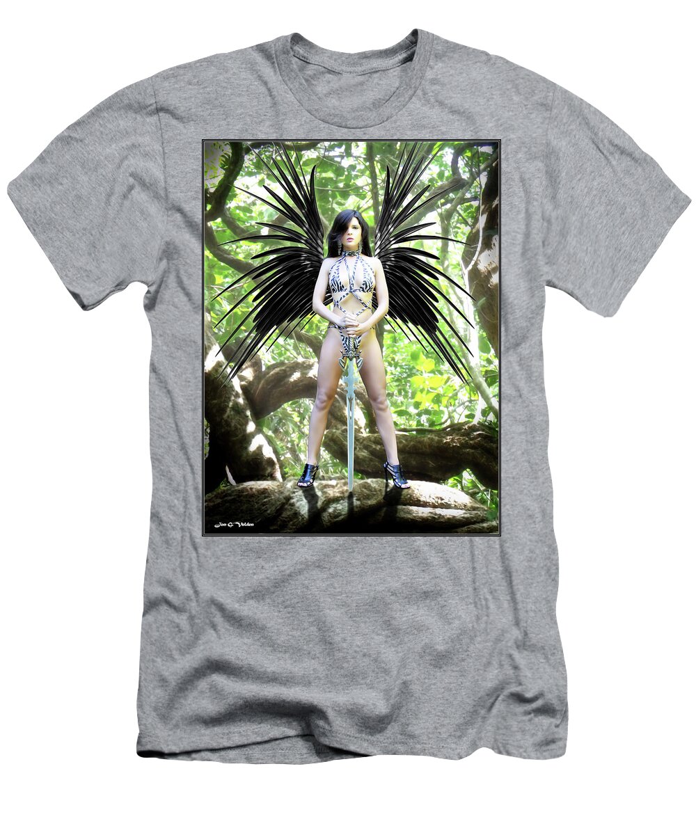 Rebel T-Shirt featuring the photograph Dark Fairy by Jon Volden