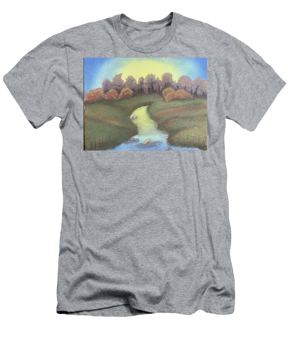 Sunrise T-Shirt featuring the painting Dawn by Lisa White
