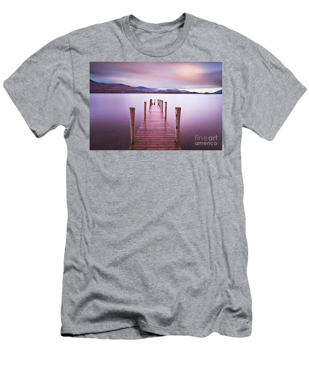 Derwent Water T-Shirt featuring the photograph Derwent water jetty, Lake District, England by Neale And Judith Clark