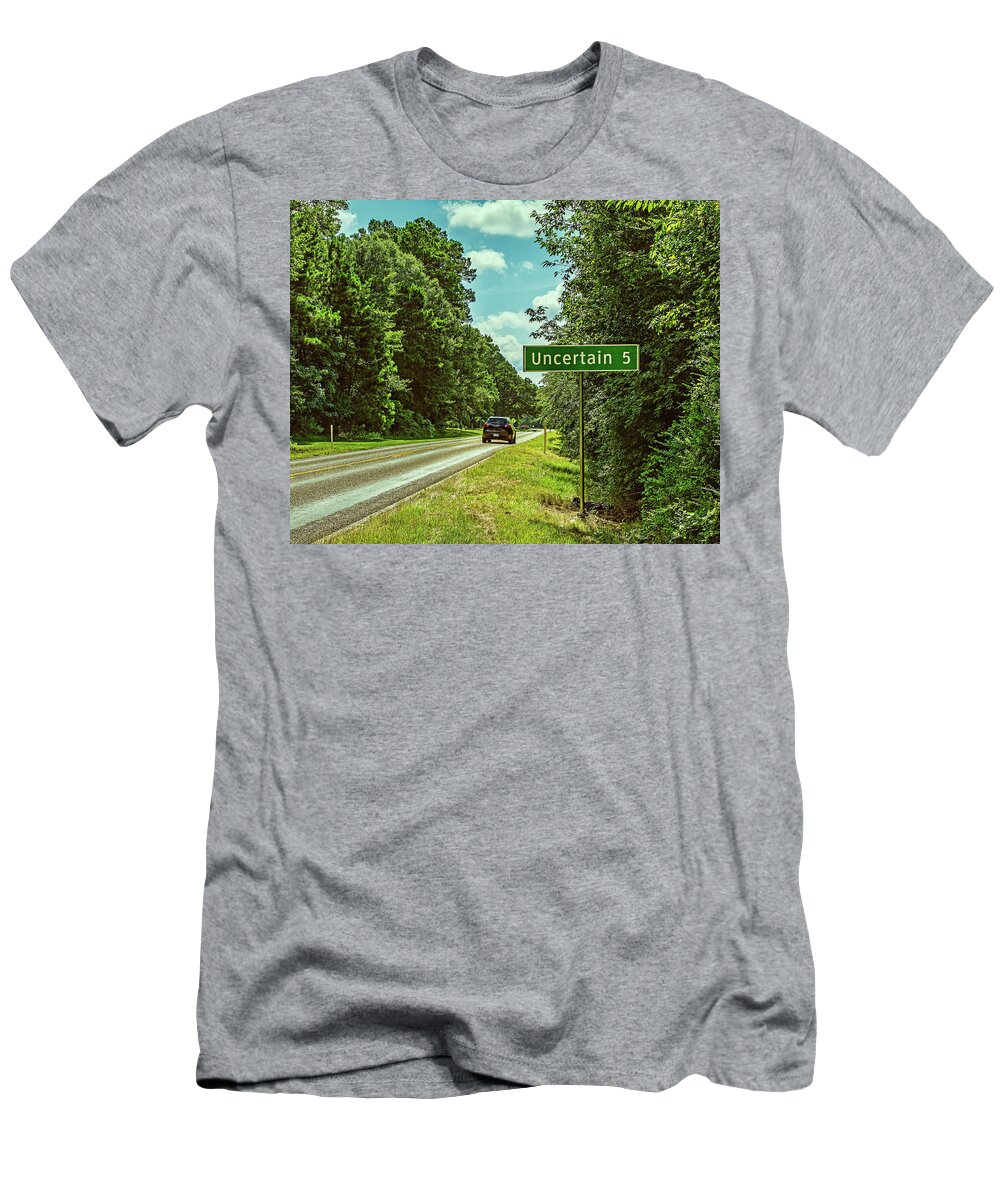 Auto T-Shirt featuring the photograph Destination Uncertain by Mike Schaffner