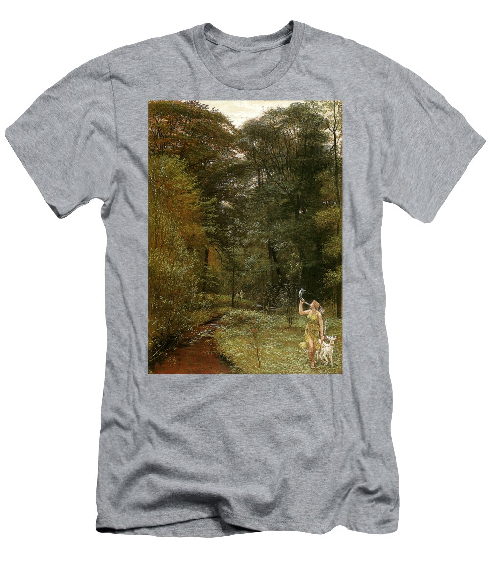 Diana T-Shirt featuring the painting Diana 1881 by Walter Crane
