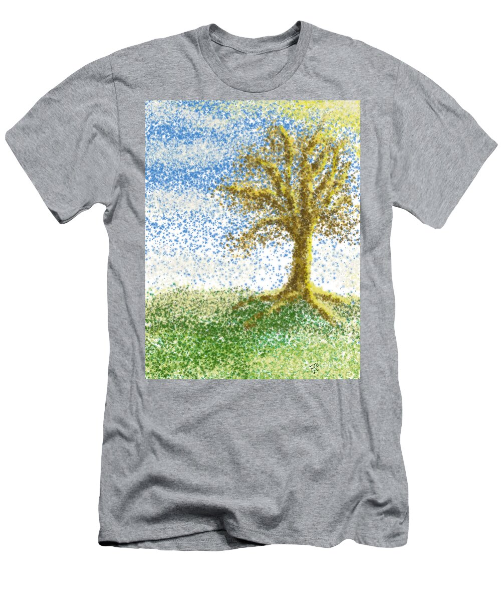 Digital T-Shirt featuring the digital art Digital Dot Painting by Stacy C Bottoms