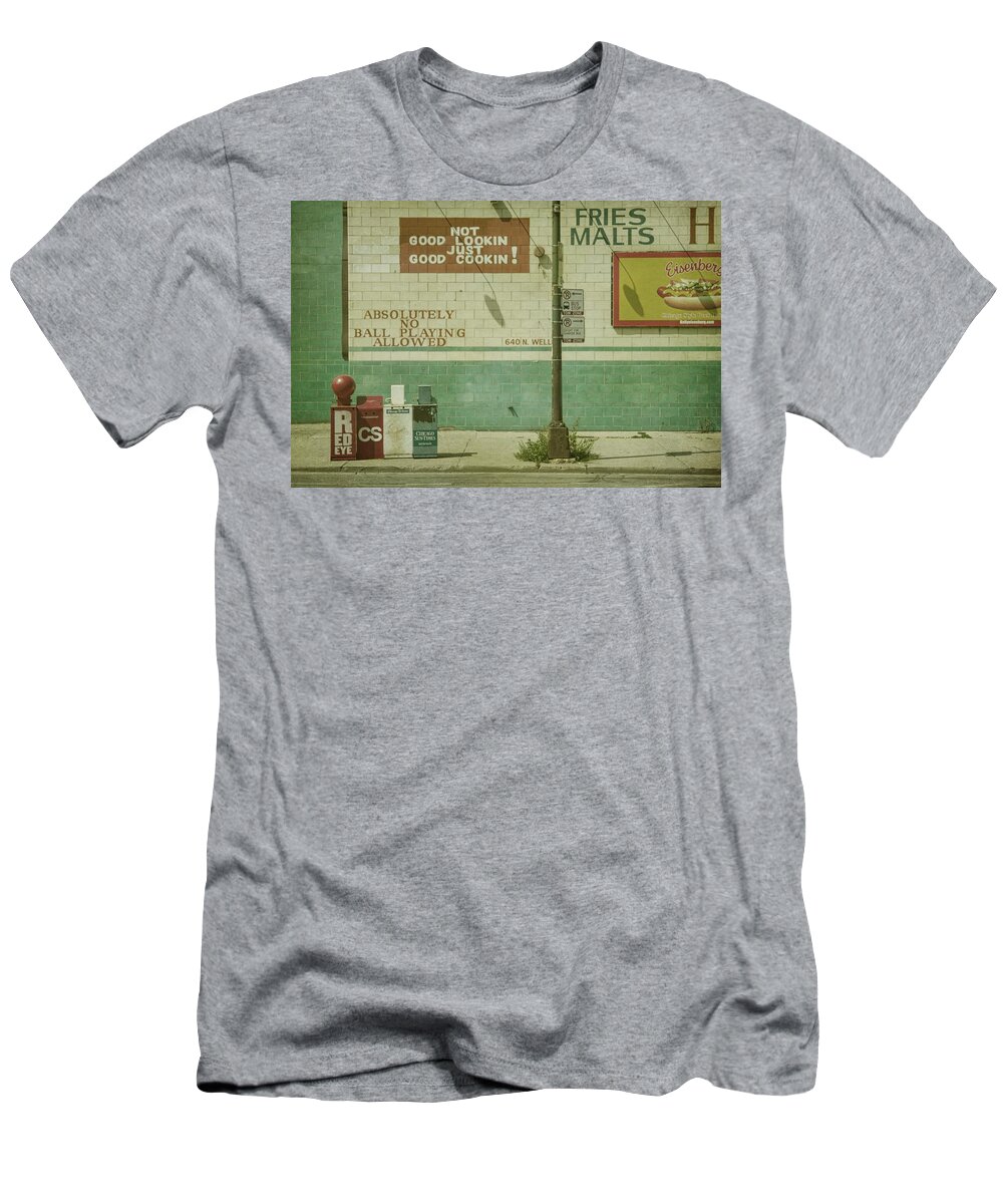 Chicago T-Shirt featuring the photograph Diner Rules by Andrew Paranavitana