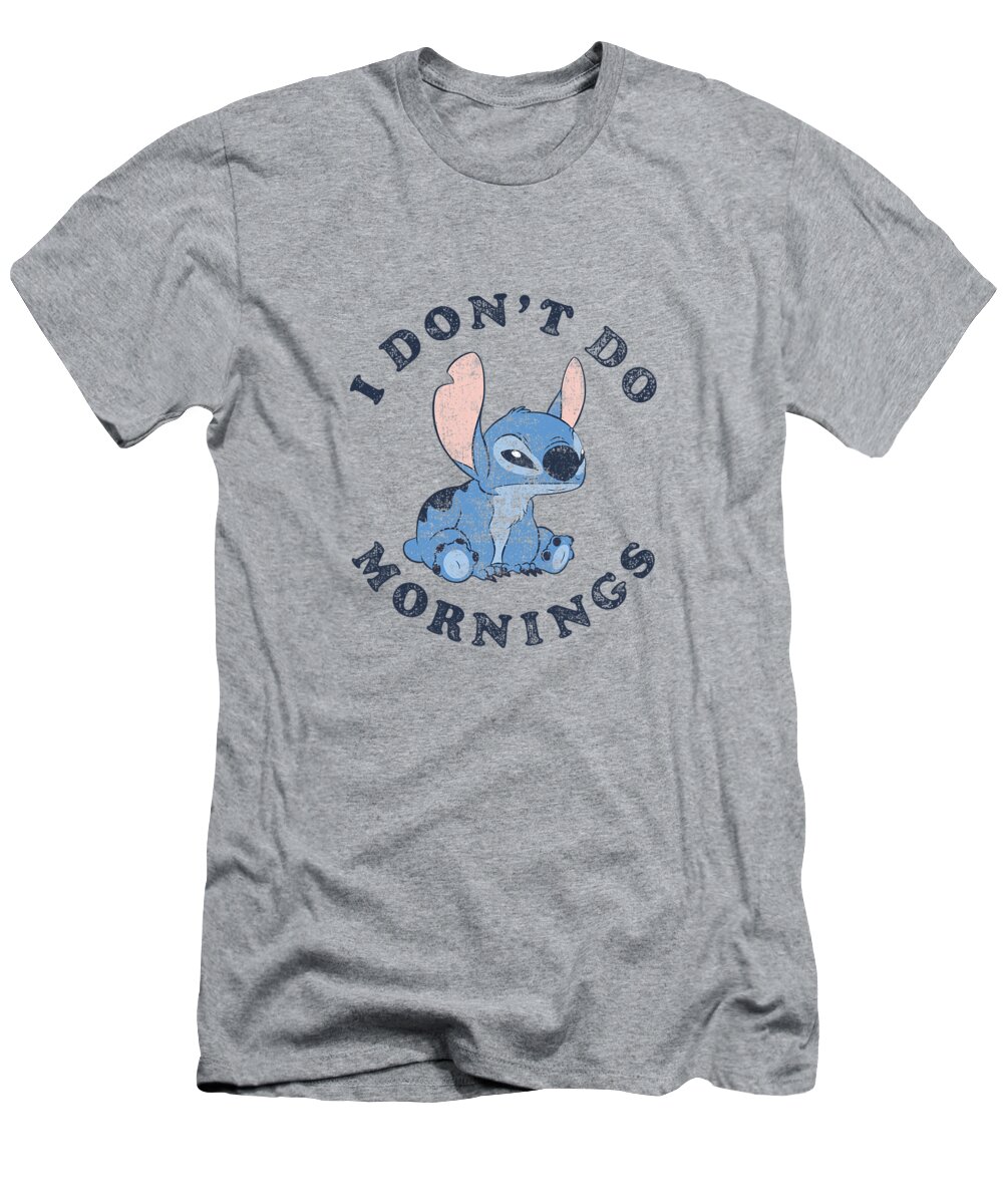 Disney Lilo Stitch I Dont Do Mornings 1 T-Shirt by Eoghaa KamiM - Pixels | T-Shirts