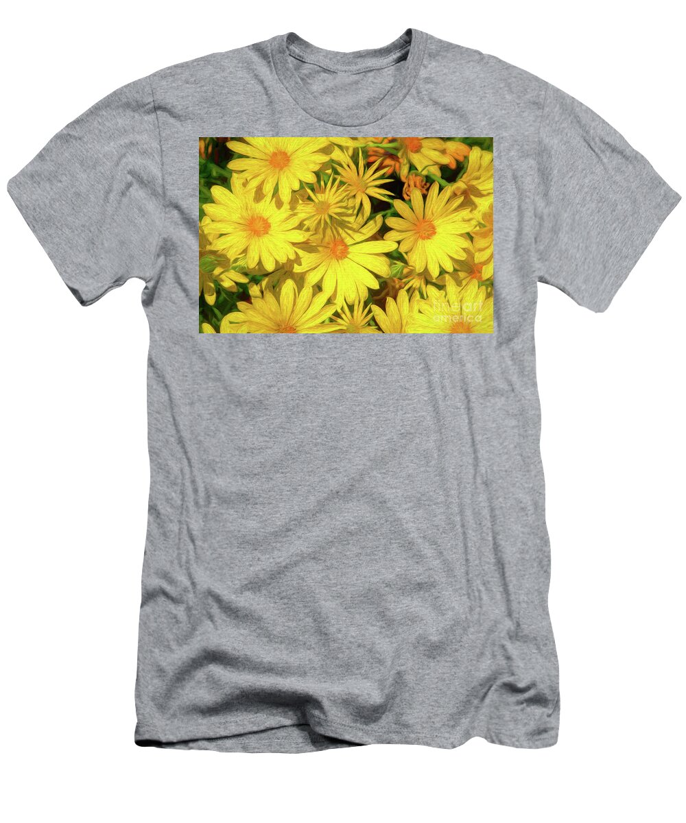 Summer T-Shirt featuring the photograph Doronicum Orientale Perennial Abstract by Diana Mary Sharpton