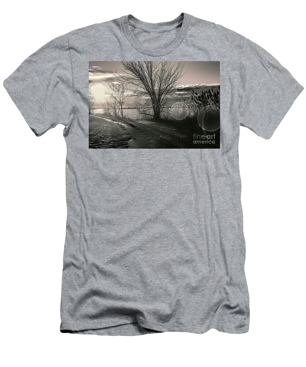 Lake T-Shirt featuring the photograph Down The Path To A Sunrise by Diana Mary Sharpton