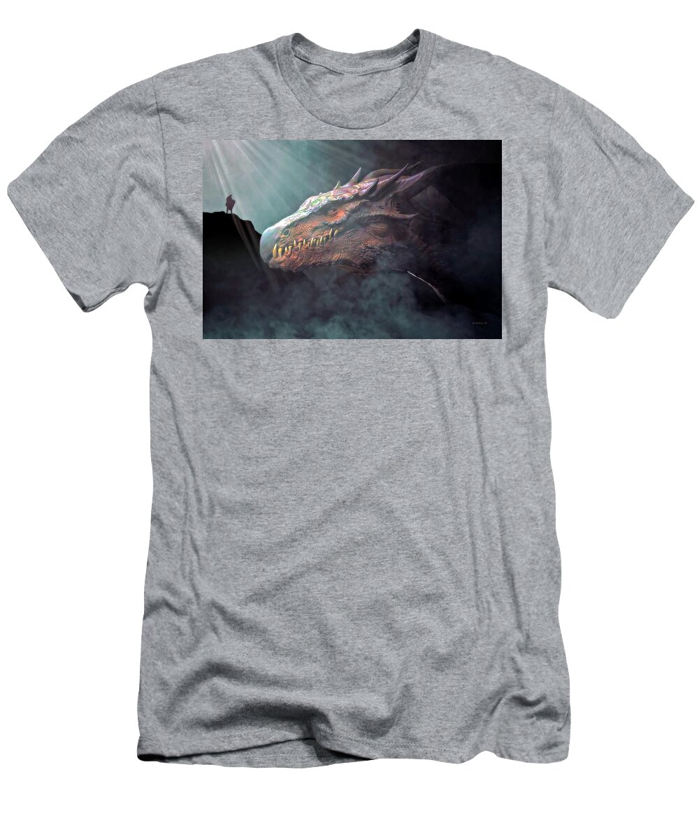 2d T-Shirt featuring the digital art Dragon's Lair by Brian Wallace