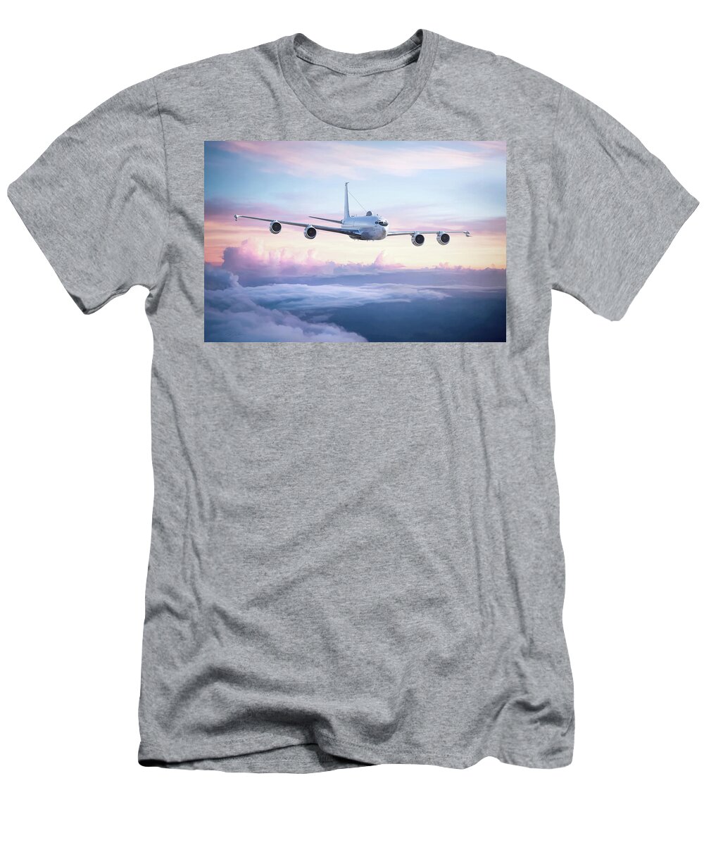 Boeing T-Shirt featuring the digital art E-6B Mercury TACAMO by Peter Chilelli