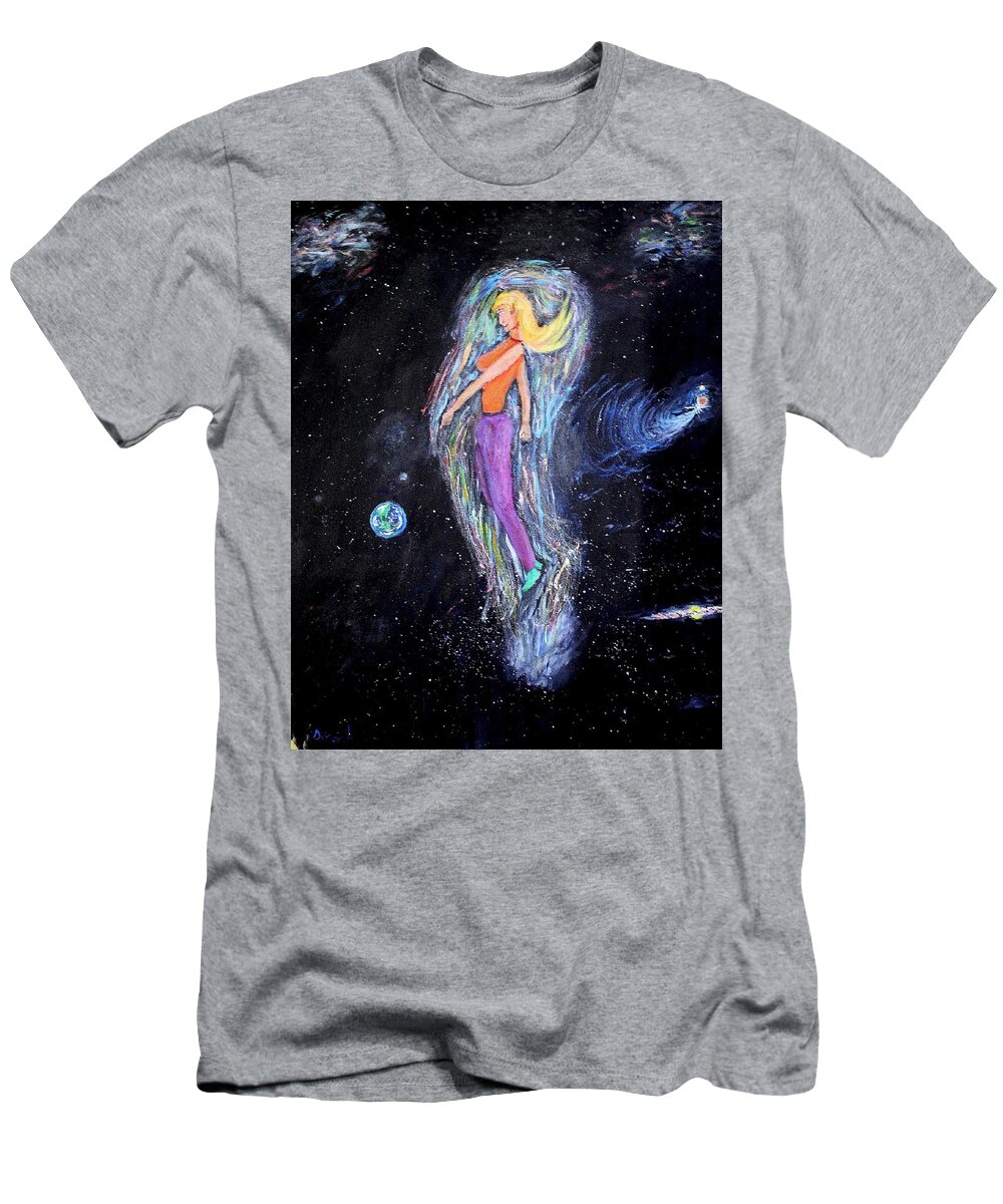 Abstract T-Shirt featuring the painting Earth's Guardian by Gregory Dorosh