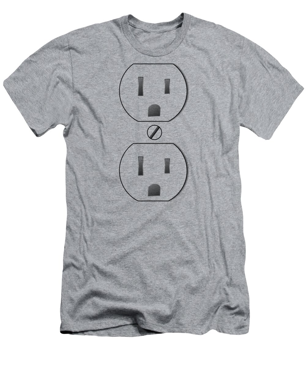 Halloween T-Shirt featuring the digital art Electrical Outlet Halloween Costume by Flippin Sweet Gear