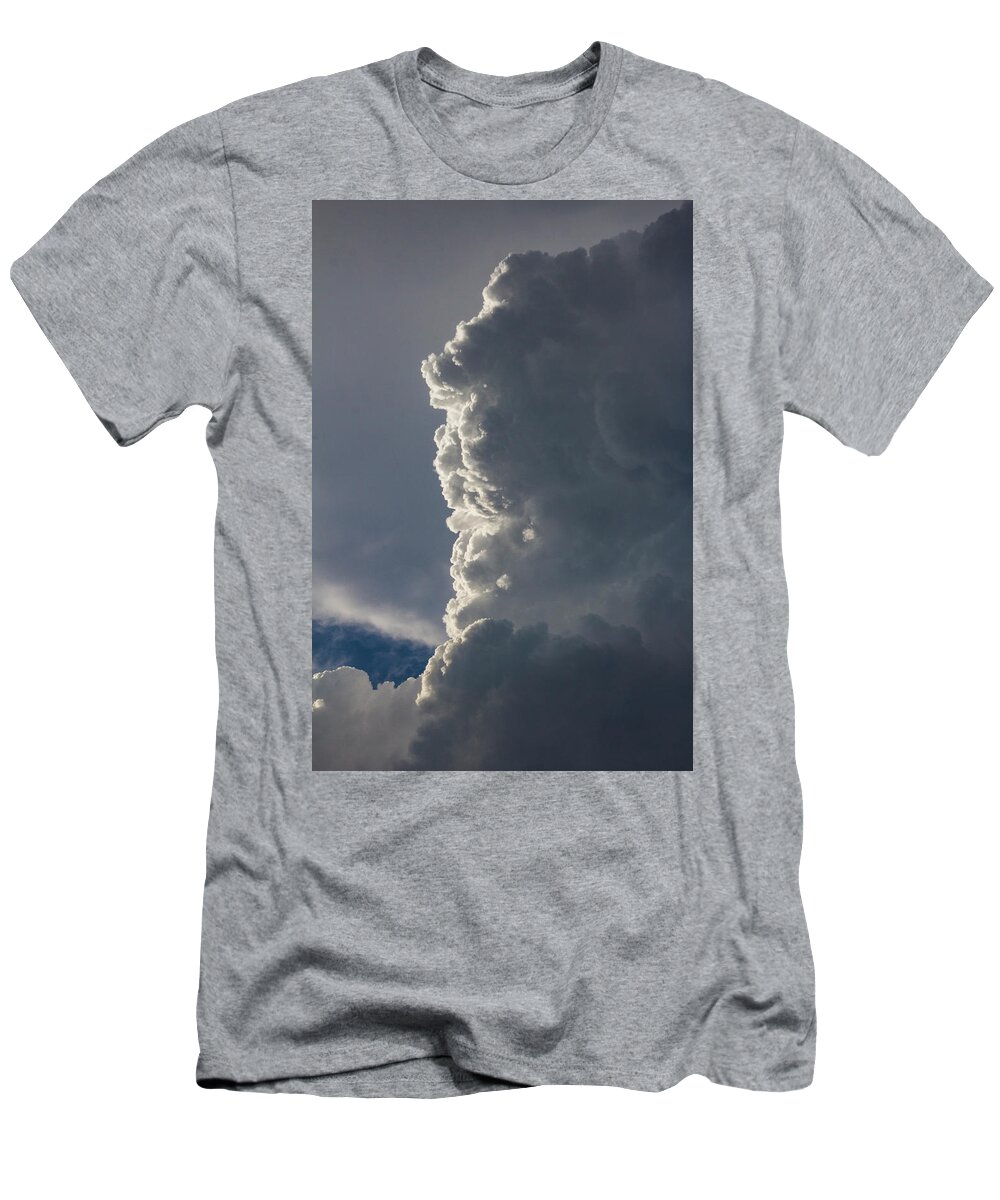 Nebraskasc T-Shirt featuring the photograph Elements of Light and Storm 003 by NebraskaSC