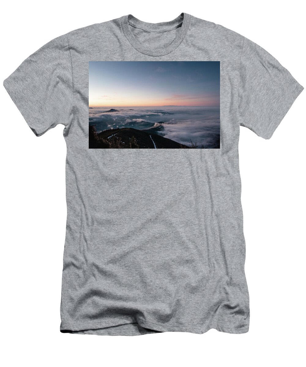 Courage T-Shirt featuring the photograph End of day, beginning of night by Vaclav Sonnek