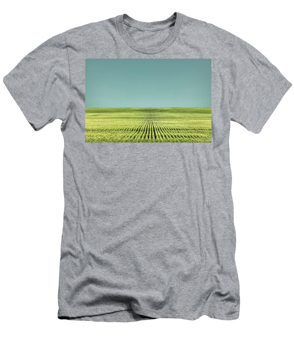 Wheat T-Shirt featuring the photograph Endless Rows of Wheat by Todd Klassy