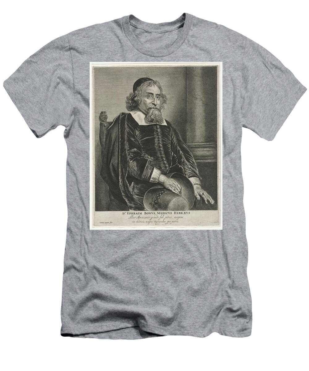 Ephraim Bonus 1640 To 65 Jan Lievensephraim T-Shirt featuring the painting Ephraim Bonus 1640 to 65 Jan by MotionAge Designs