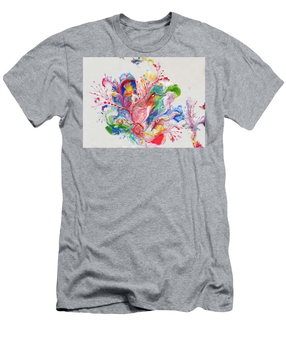 Rainbow Colors T-Shirt featuring the painting Ever Growing by Deborah Erlandson
