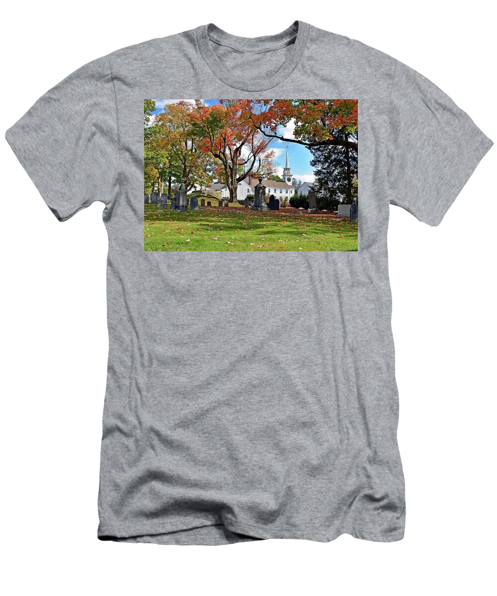 Landscape T-Shirt featuring the photograph Fall in Shrewsbury by Monika Salvan