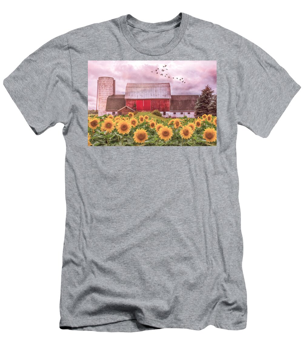 Barn T-Shirt featuring the photograph Farmer's Country Field by Debra and Dave Vanderlaan