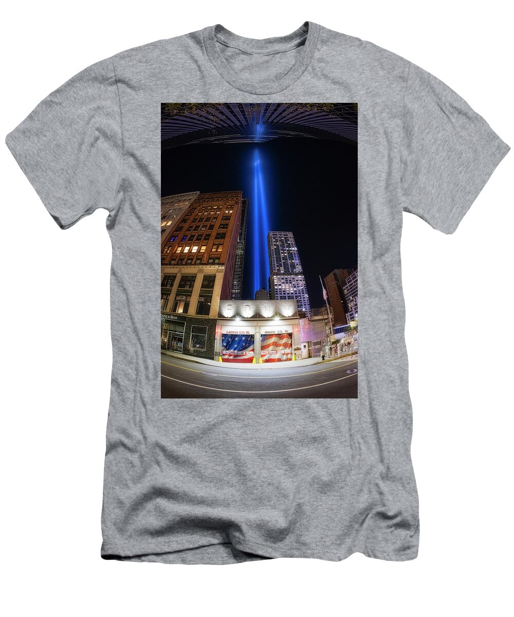 Fdny T-Shirt featuring the photograph FDNY Ladder Co 10 by Susan Candelario
