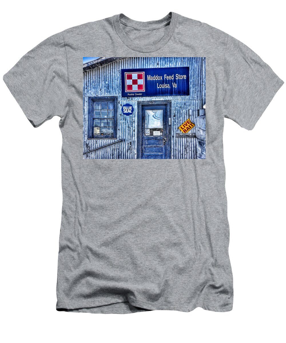 Photo T-Shirt featuring the photograph Feed Store by Anthony M Davis