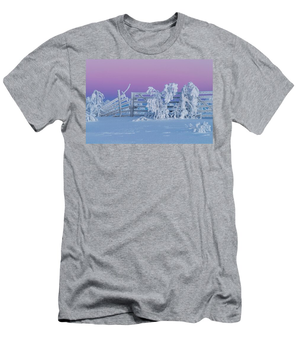Finland T-Shirt featuring the photograph Fence by Thomas Kast