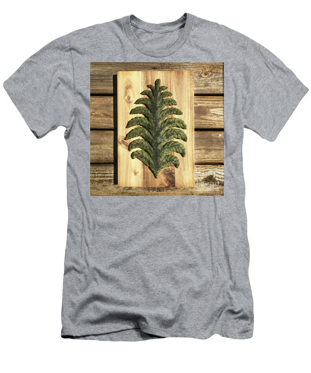 Bread T-Shirt featuring the photograph Fern and Fiddlehead Fougasse 3 by Amy E Fraser