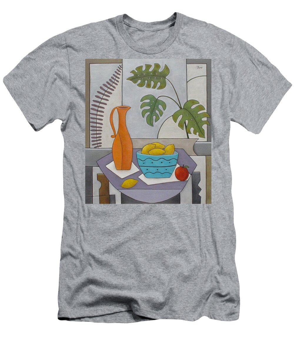 Still Life T-Shirt featuring the painting Ferns and Fruit by Trish Toro
