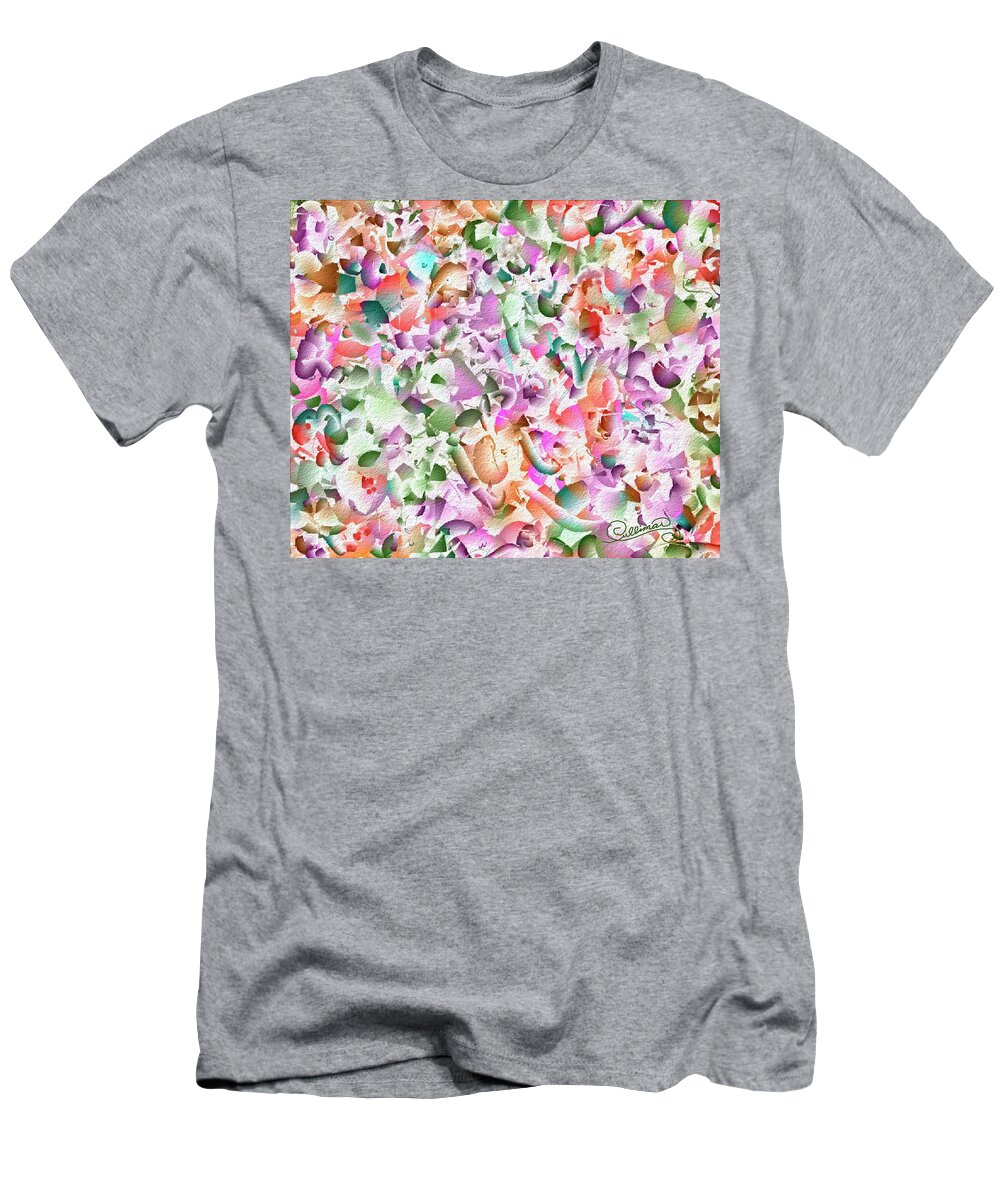 Abstract T-Shirt featuring the digital art Floral Abstract by Marilyn Cullingford