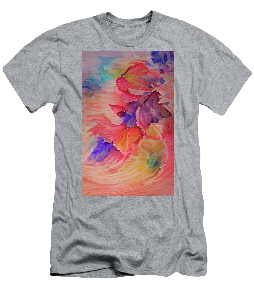  T-Shirt featuring the digital art FlowerSky by Rod Turner