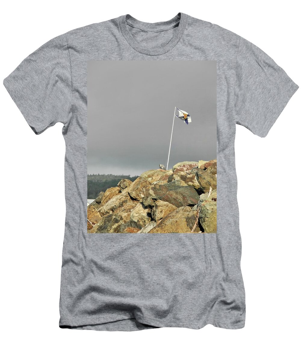 Nova Scotia T-Shirt featuring the photograph Flying THe Flag by Alan Norsworthy