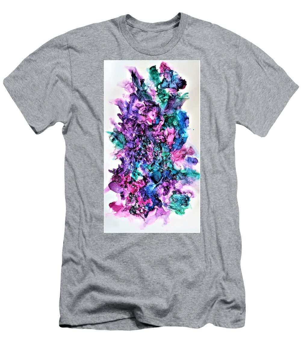 Soft T-Shirt featuring the painting For All of Summer by Angela Marinari