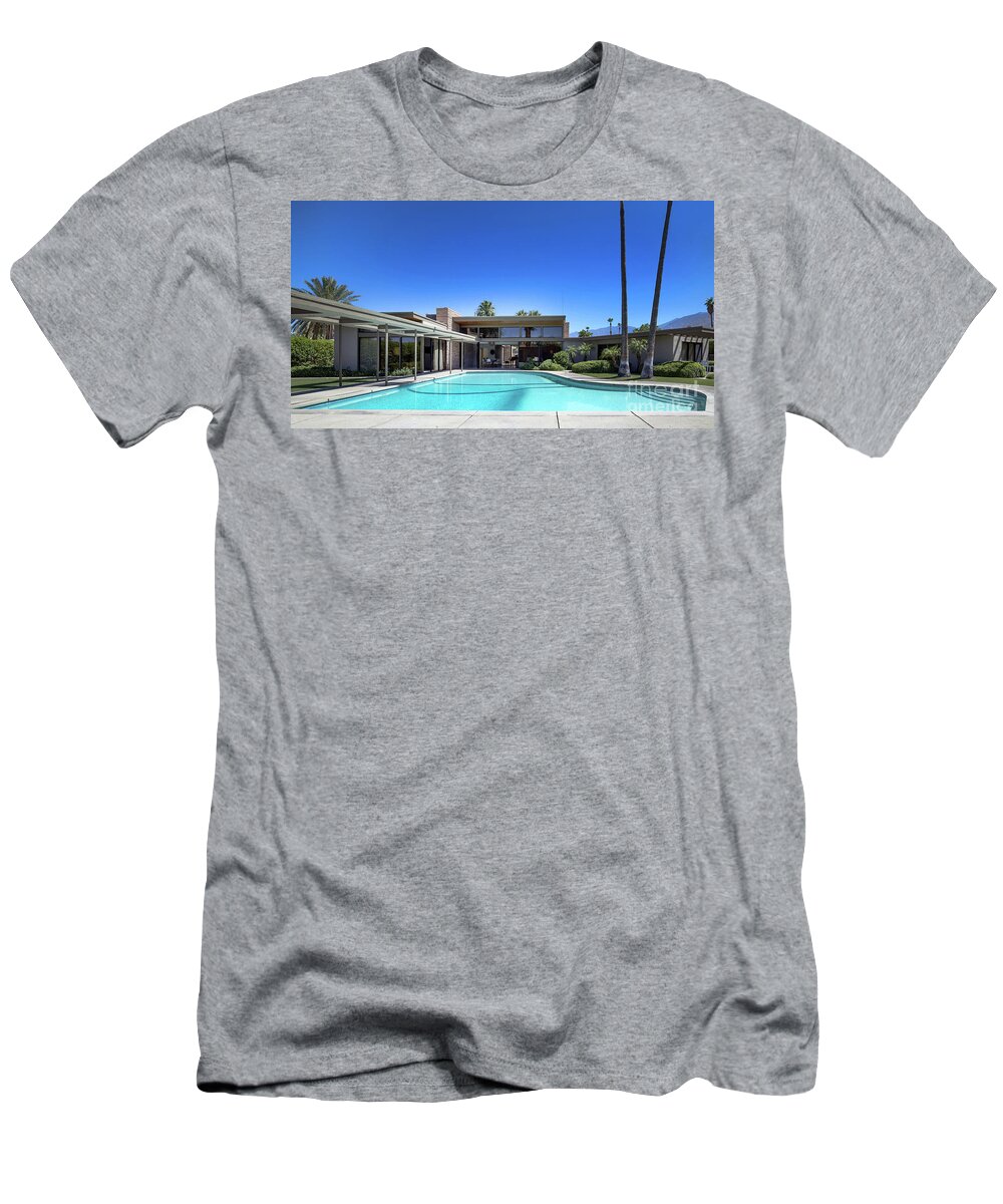 Frank Sinatra T-Shirt featuring the photograph Frank Sinatra's Twin Palms Home by Doc Braham