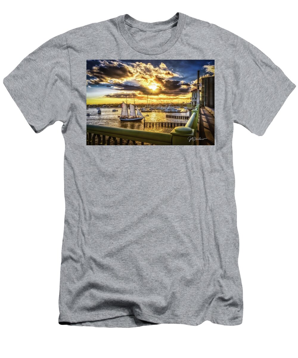 St. Augustine T-Shirt featuring the photograph Freedom Sunset by Joseph Desiderio