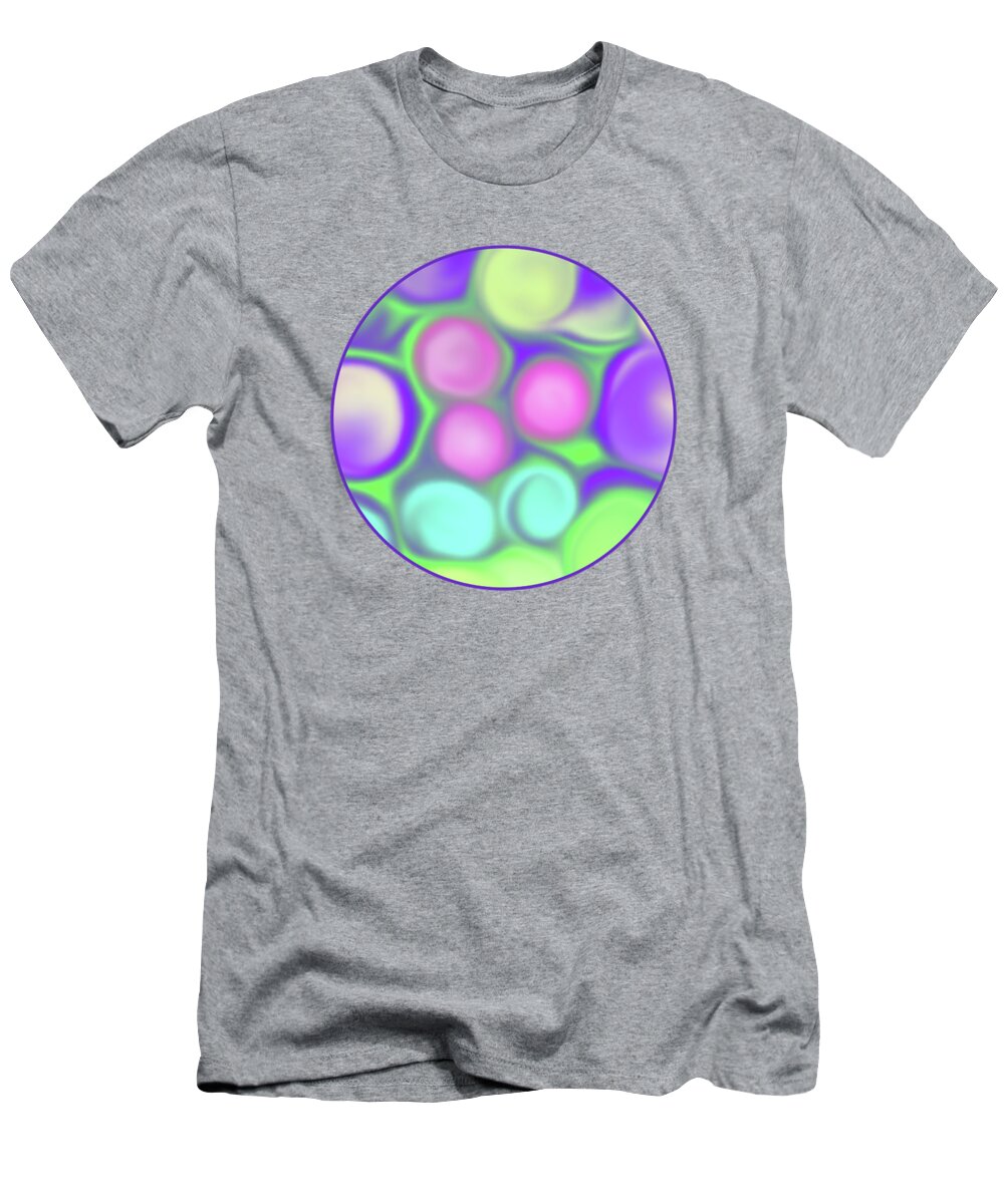 Swirls T-Shirt featuring the painting Fruity Colours Abstract by Barefoot Bodeez Art