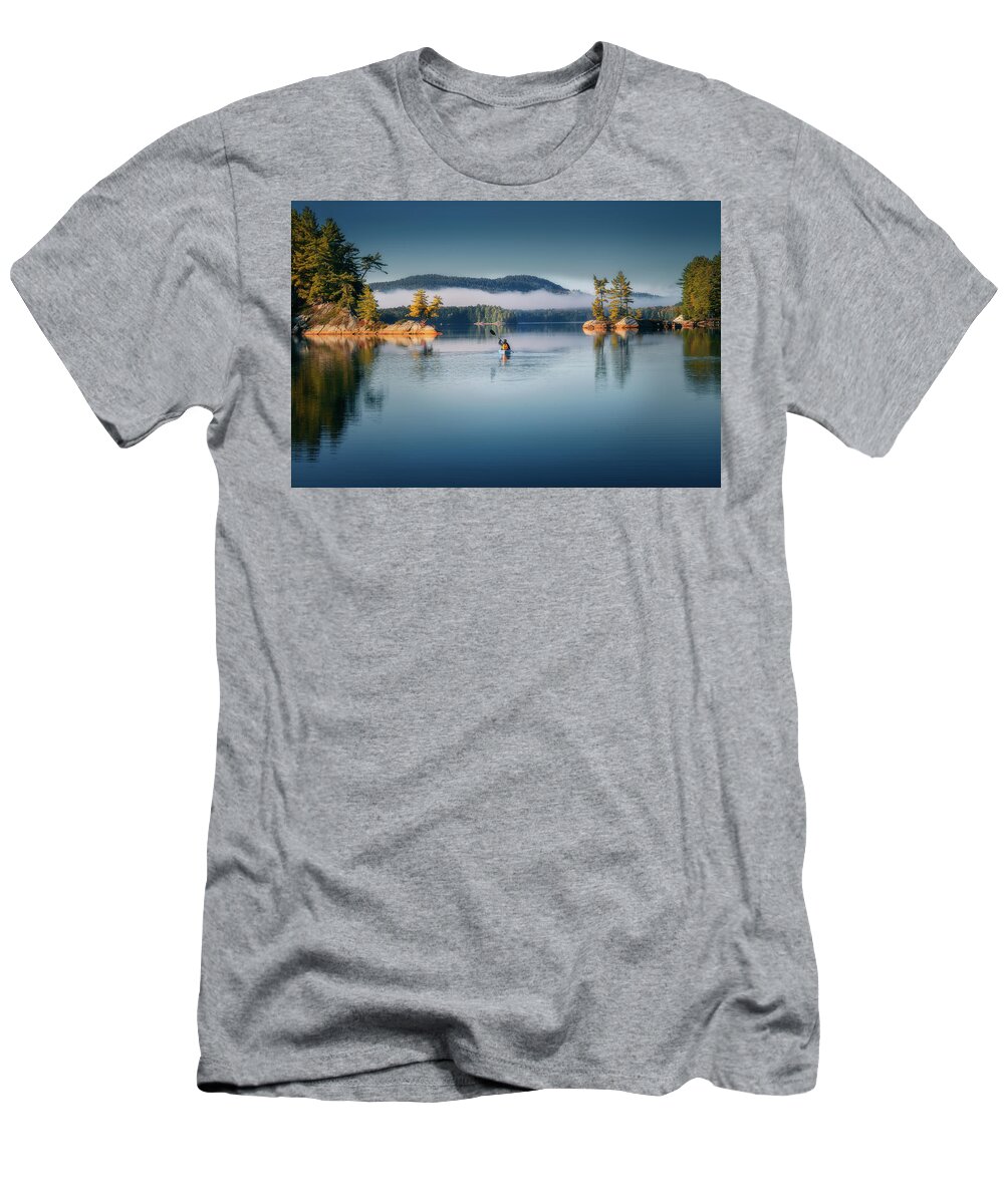 Autumn T-Shirt featuring the photograph Gate to the mysterious land by Henry w Liu