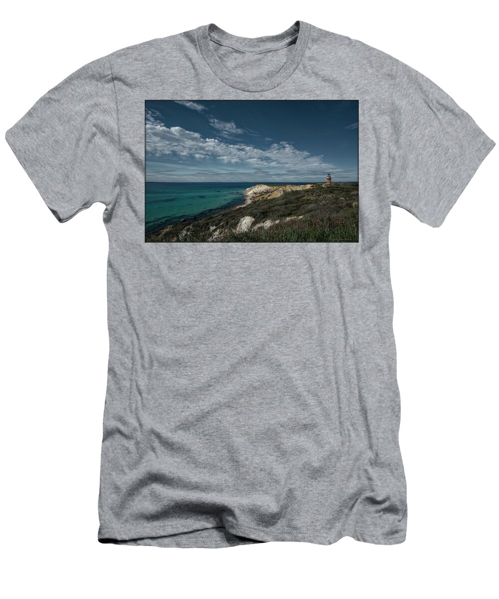 Lighthouse T-Shirt featuring the photograph Gay Head Light by Erika Fawcett