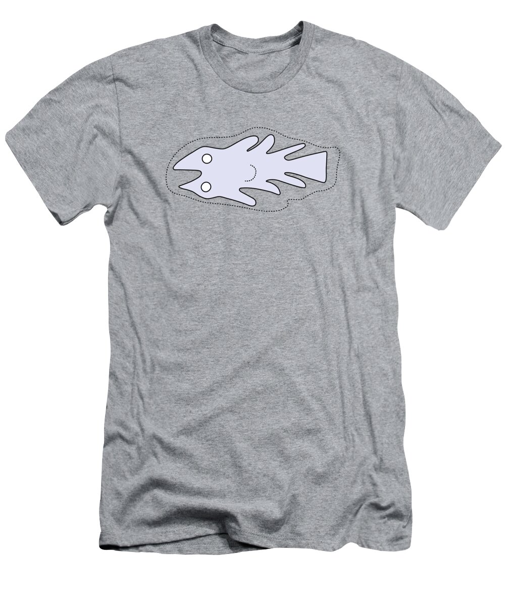 Nazca T-Shirt featuring the drawing Geoglyph of the fish from Nazca by Michal Boubin