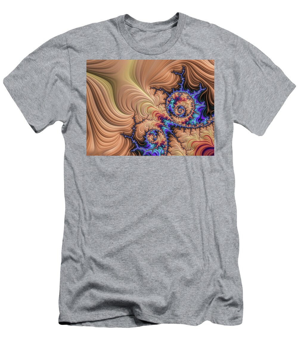 Abstract T-Shirt featuring the digital art Geysers in the Desert by Manpreet Sokhi