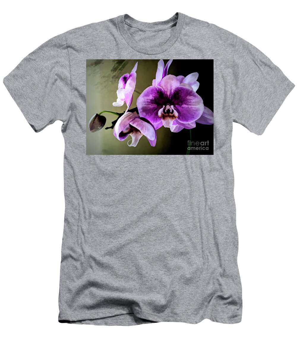 Orchid T-Shirt featuring the photograph Ghostly Natural Orchid by Diana Mary Sharpton