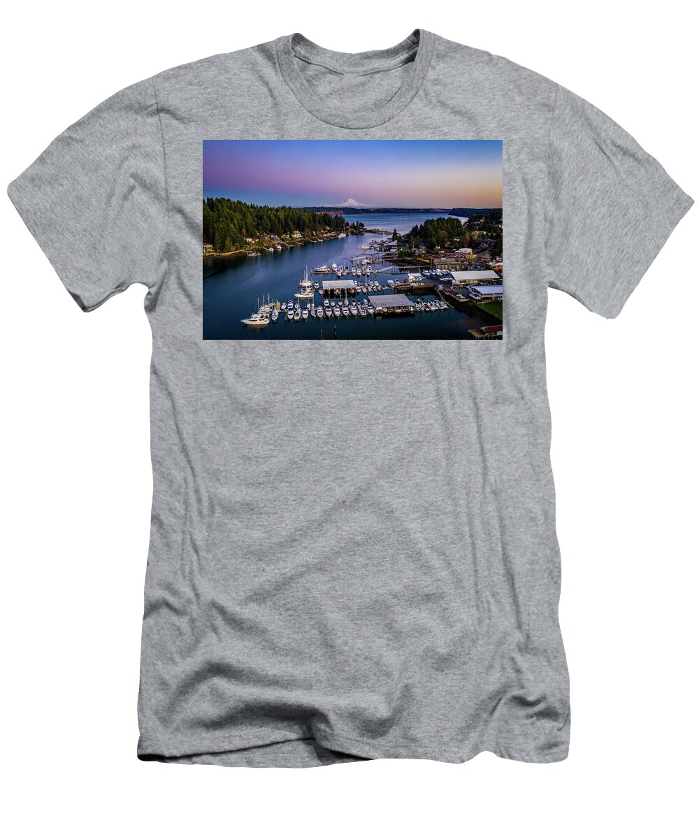 Gig Harbor T-Shirt featuring the photograph Gig Harbor Blue by Clinton Ward