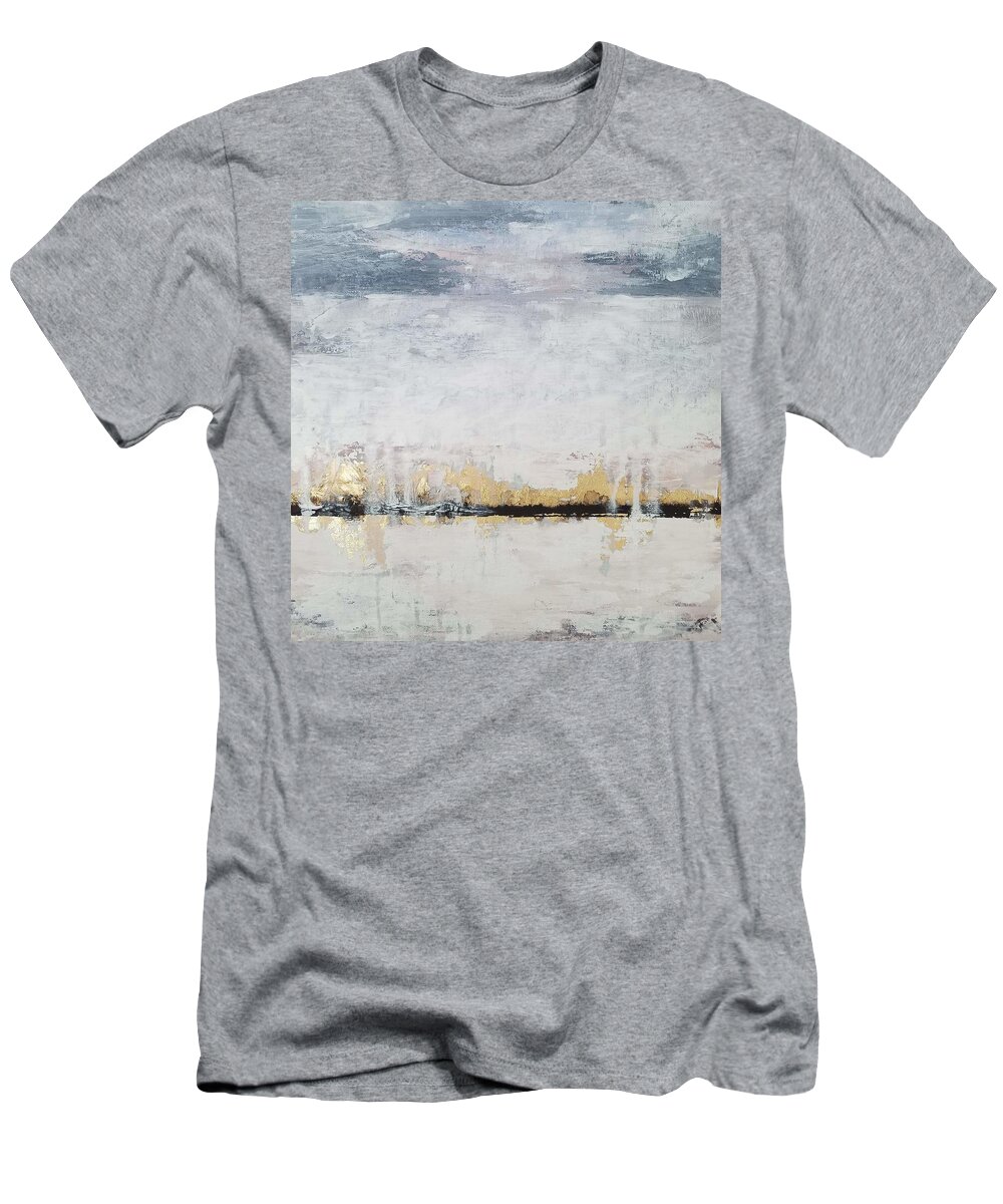  T-Shirt featuring the painting Gold Horizon by Caroline Philp