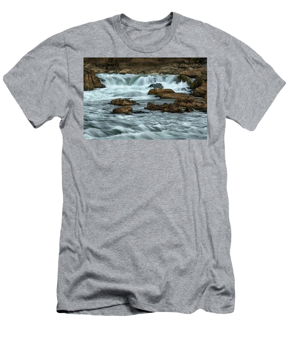 Great Falls T-Shirt featuring the photograph Great Falls Maryland by Larry Marshall