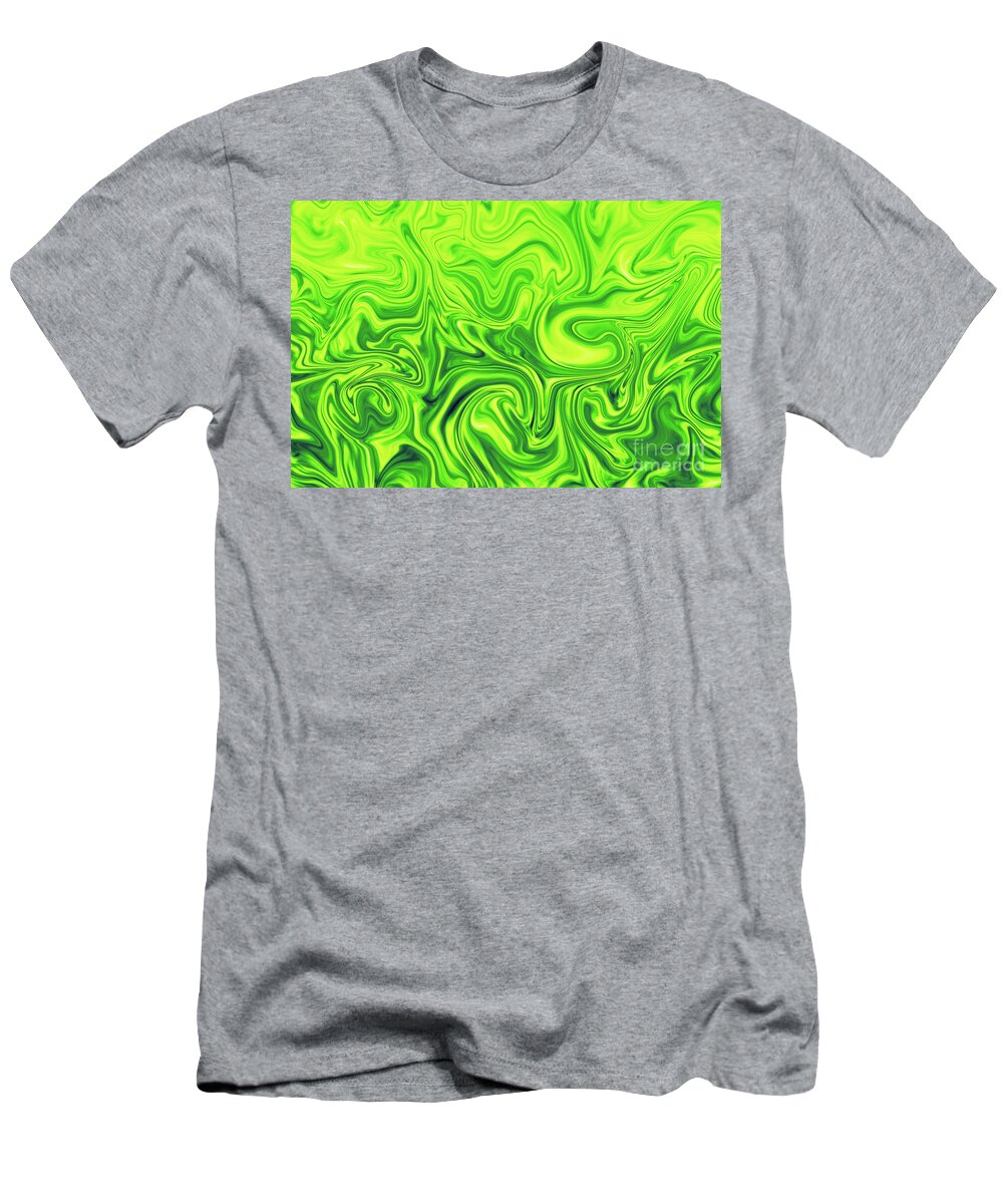 Abstract Background T-Shirt featuring the photograph Green Slime Abstract Background by Benny Marty